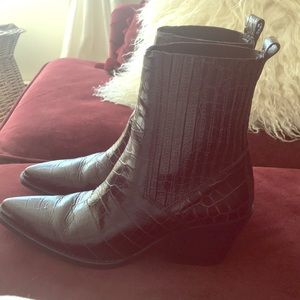 Zara leather boots